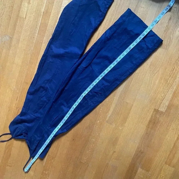 J. Crew Navy Linen Front Tie Jumpsuit - Picture 13 of 14